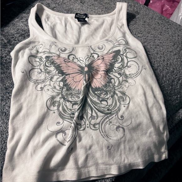 Elegant Butterfly Graphic Tank Top - Picture 1 of 4
